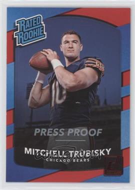 2017 Panini Donruss - [Base] - Press Proof Red #328 - Rated Rookie - Mitchell Trubisky