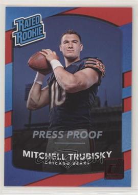 2017 Panini Donruss - [Base] - Press Proof Red #328 - Rated Rookie - Mitchell Trubisky