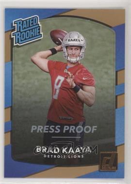 2017 Panini Donruss - [Base] - Retail Press Proof Bronze #323 - Rated Rookie - Brad Kaaya