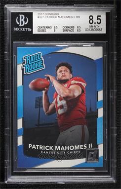 2017 Panini Donruss - [Base] #327 - Rated Rookie - Patrick Mahomes II [BGS 8.5 NM‑MT+]