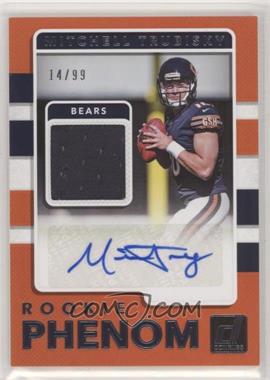 2017 Panini Donruss - Rookie Phenom Jersey Autographs #RPJ-MT - Mitchell Trubisky /99