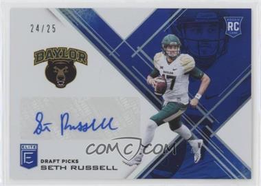 2017 Panini Elite Draft Picks - [Base] - Aspirations Blue Autographs #181 - Draft Picks - Seth Russell /25