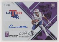 Draft Picks - Carlos Henderson [EX to NM] #/99