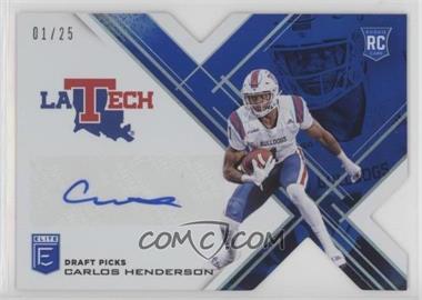 2017 Panini Elite Draft Picks - [Base] - Status Blue Die-Cut Autographs #261 - Draft Picks - Carlos Henderson /25