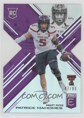 2017 Panini Elite Draft Picks - [Base] - Status Purple Die-Cut #145 - Draft Picks - Patrick Mahomes II /99