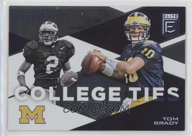 2017 Panini Elite Draft Picks - College Ties #16 - Charles Woodson, Tom Brady