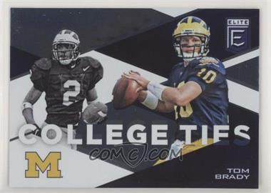 2017 Panini Elite Draft Picks - College Ties #16 - Charles Woodson, Tom Brady