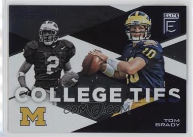 2017 Panini Elite Draft Picks - College Ties #16 - Charles Woodson, Tom Brady