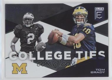 2017 Panini Elite Draft Picks - College Ties #16 - Charles Woodson, Tom Brady