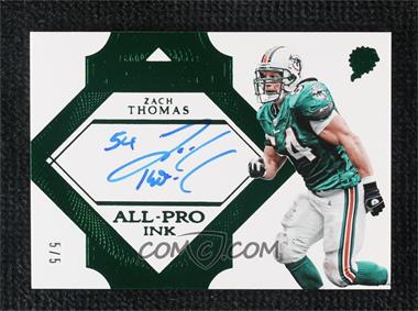 2017 Panini Flawless - All-Pro Ink - Emerald #AP-ZT - Zach Thomas /5