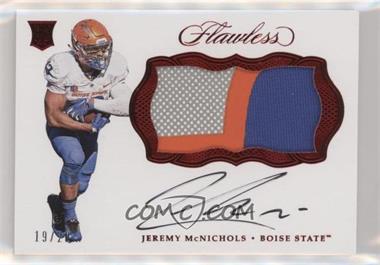 2017 Panini Flawless Collegiate - Rookie Patch Autographs - Ruby #RPA-JEM - Jeremy McNichols /20