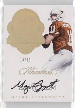 2017 Panini Flawless Collegiate - Team Logo Signatures - Gold #TLS-MA - Major Applewhite /10