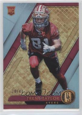 2017 Panini Gold Standard - [Base] - Platinum #148 - Rookies - Trent Taylor /49 [Noted]