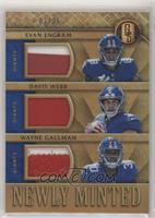 Evan Engram, Davis Webb, Wayne Gallman #/25