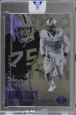 2017 Panini Illusions - [Base] - Trophy Collection Blue #78 - Khalil Mack, Howie Long /100 [Uncirculated]