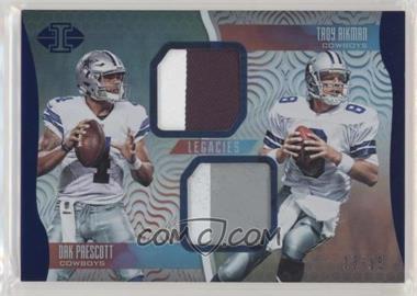 2017 Panini Illusions - Legacies Dual Memorabilia - Blue #LD-1 - Dak Prescott, Troy Aikman /15