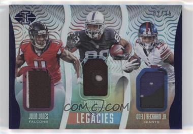 2017 Panini Illusions - Legacies Triple Memorabilia - Blue #LT-18 - Julio Jones, Amari Cooper, Odell Beckham Jr. /15