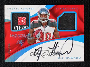 2017 Panini Immaculate Collection - Immaculate Signature Patches Rookie - Platinum Tags #IS-OJ - O.J. Howard /1