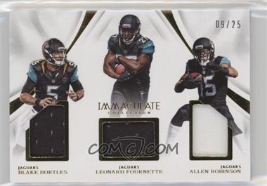 2017 Panini Immaculate Collection - Immaculate Triple Jerseys #TR-15 - Allen Robinson, Blake Bortles, Leonard Fournette /25