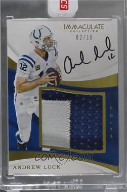 2017 Panini Immaculate Collection - Premium Patch Autographs #PP-AL - Andrew Luck /10