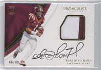 Rookie Patch Autographs - Isaiah Ford #/99