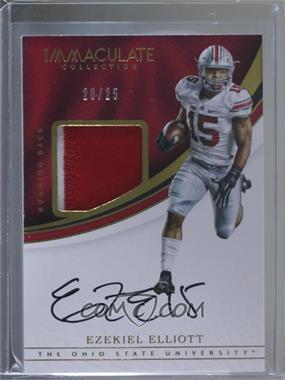 2017 Panini Immaculate Collection Collegiate - Immaculate Signature Patches #2 - Ezekiel Elliott /25