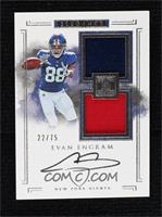 Elegance Rookie Helmet and Patch Autos - Evan Engram #22/75