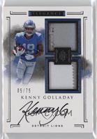 Elegance Rookie Helmet and Patch Autos - Kenny Golladay #/75