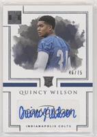Rookie Autographs - Quincy Wilson #/75