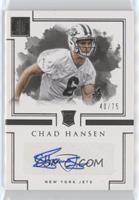 Rookie Autographs - Chad Hansen #/75