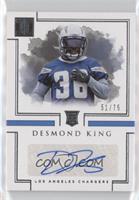 Rookie Autographs - Desmond King #/75