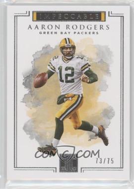 2017 Panini Impeccable - [Base] #80 - Aaron Rodgers /75