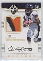 Rookie Patch Autographs - Carlos Henderson #/50