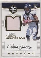 Rookie Patch Autographs - Carlos Henderson #/299