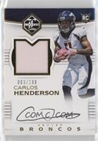 Rookie Patch Autographs - Carlos Henderson #/299