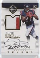 Rookie Patch Autographs - D'Onta Foreman #/299