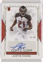 Rookie Signatures - Justin Evans #/49