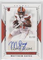 Rookie Signatures - Matthew Dayes #/99