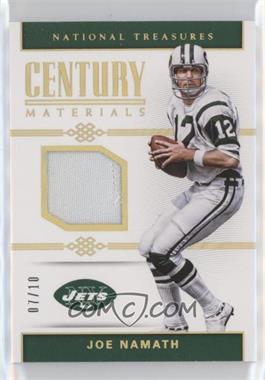 2017 Panini National Treasures - Century Materials - Holo Gold #37 - Joe Namath /10