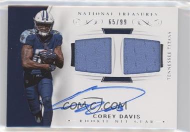 2017 Panini National Treasures - Rookie NFL Gear Signature Combos #RSC-CD - Corey Davis /99