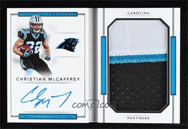 2017 Panini National Treasures - Rookie Prime Signatures Jumbo Booklet - Vertical Variation #RJB-CM - Christian McCaffrey /99