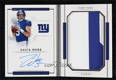 2017 Panini National Treasures - Rookie Prime Signatures Jumbo Booklet - Vertical Variation #RJB-DWB - Davis Webb /99