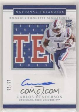 2017 Panini National Treasures Collegiate - [Base] - Silhouettes Prime #155 - Rookie Signatures - Carlos Henderson /25