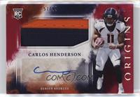 Rookie Jumbo Patch Autographs - Carlos Henderson #/99