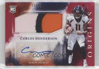 Rookie Jumbo Patch Autographs - Carlos Henderson #/99