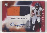 Rookie Jumbo Patch Autographs - Carlos Henderson #/99