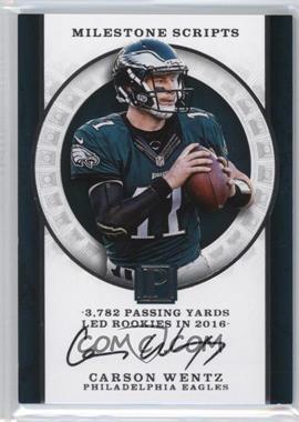 2017 Panini Pantheon - Milestone Scripts #MS-CW - Carson Wentz /10