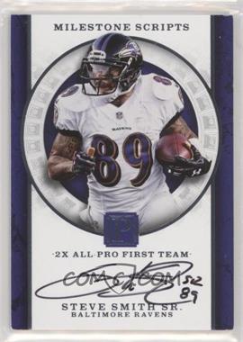 2017 Panini Pantheon - Milestone Scripts #MS-SM - Steve Smith Sr. /20 [EX to NM]