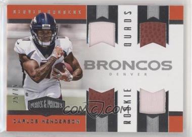 2017 Panini Plates & Patches - Rookie Quad Materials #RQM-5 - Carlos Henderson /75