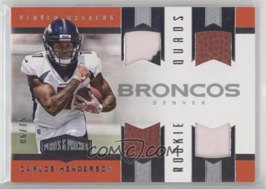 2017 Panini Plates & Patches - Rookie Quad Materials #RQM-5 - Carlos Henderson /75